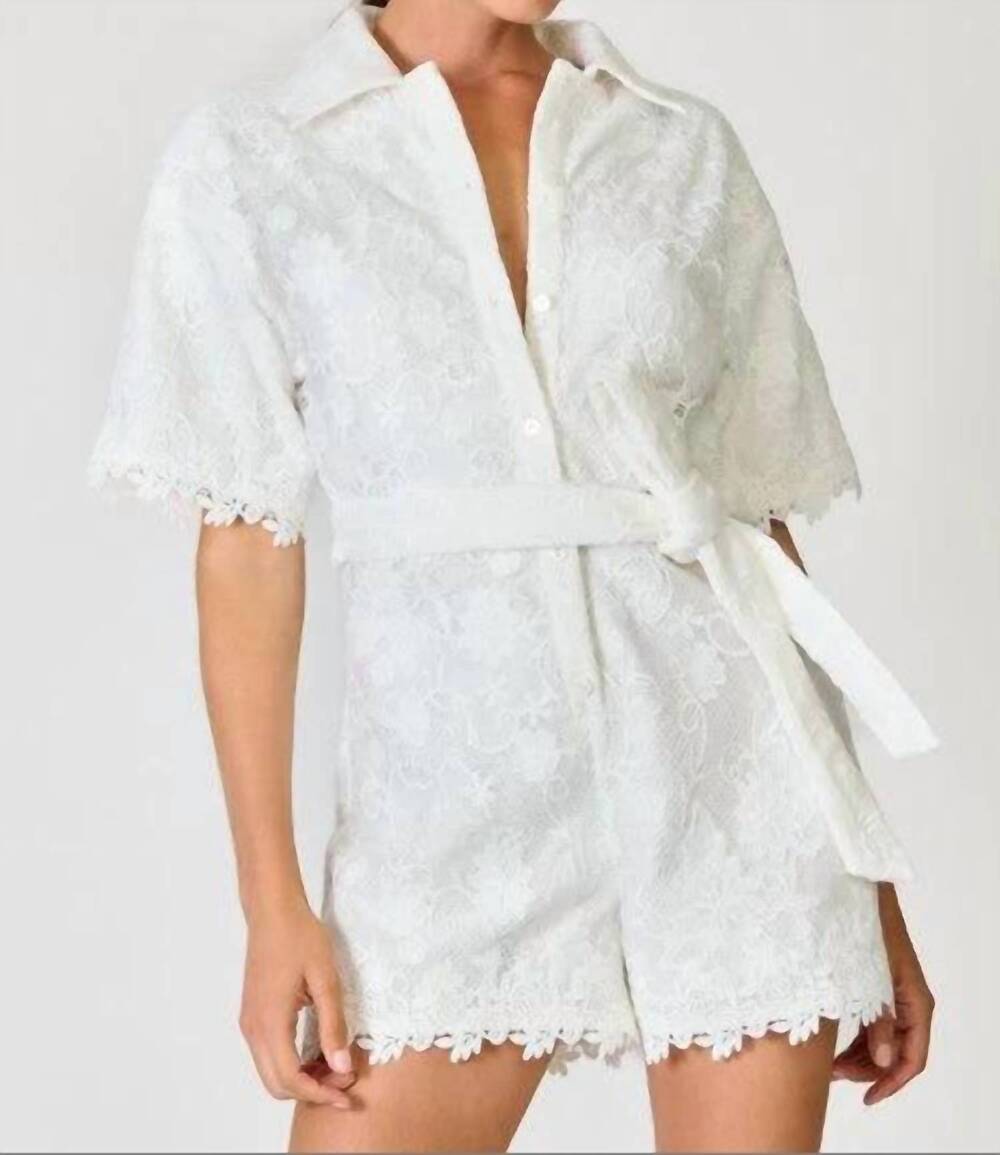 NEW LINE AND DOT toscana romper in white